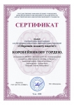 Сертификат Коробейников